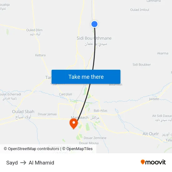 Sayd to Al Mhamid map