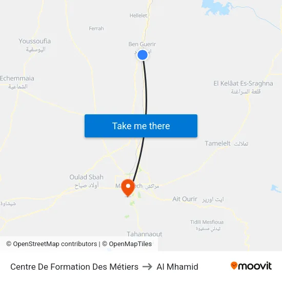 Centre De Formation Des Métiers to Al Mhamid map