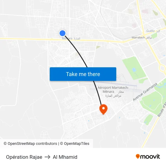 Opération Rajae to Al Mhamid map