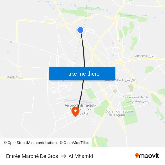 Entrée Marché De Gros to Al Mhamid map