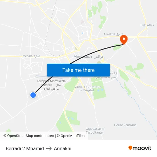Berradi 2 Mhamid to Annakhil map