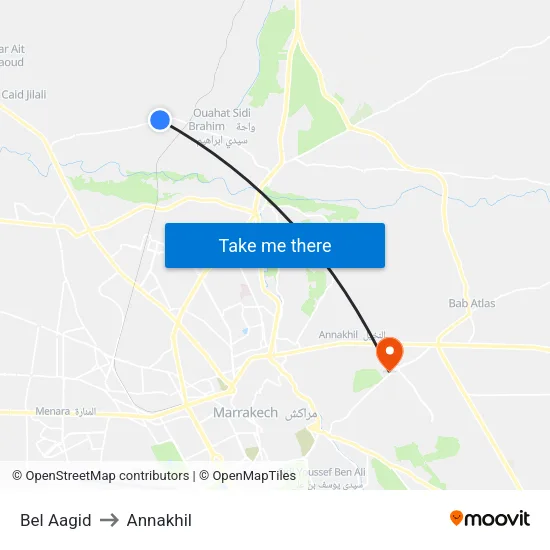 Bel Aagid to Annakhil map