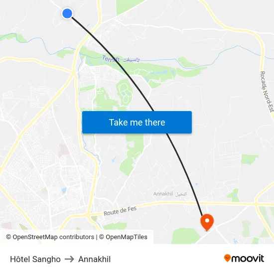 Hôtel Sangho to Annakhil map