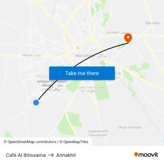Café Al Ibtissama to Annakhil map