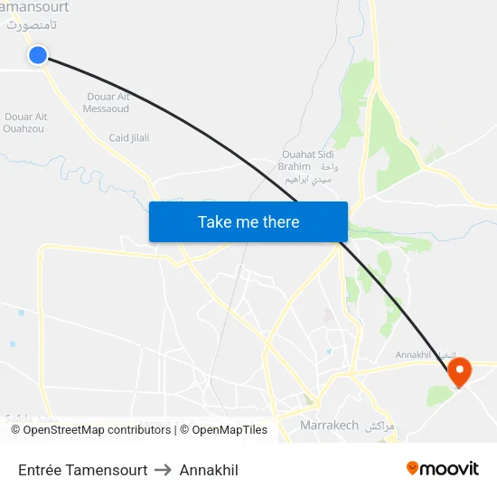 Tamensourt Entrance to Annakhil map