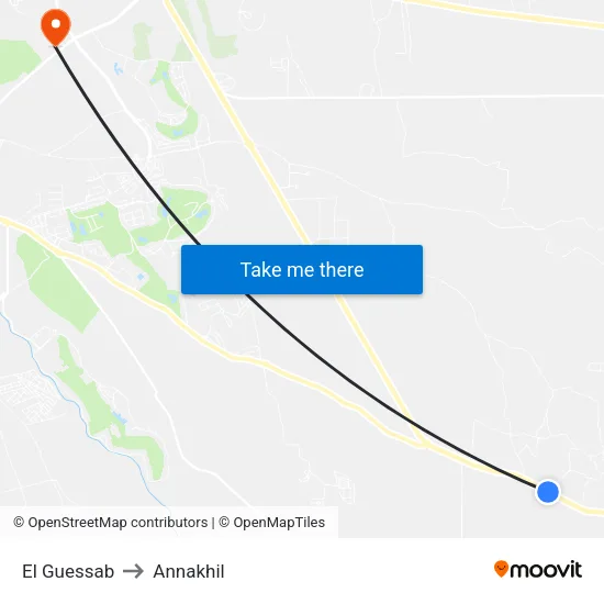 El Guessab to Annakhil map
