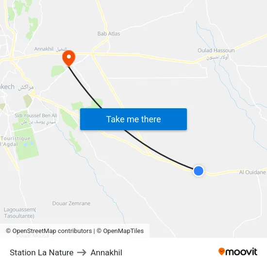Station La Nature to Annakhil map