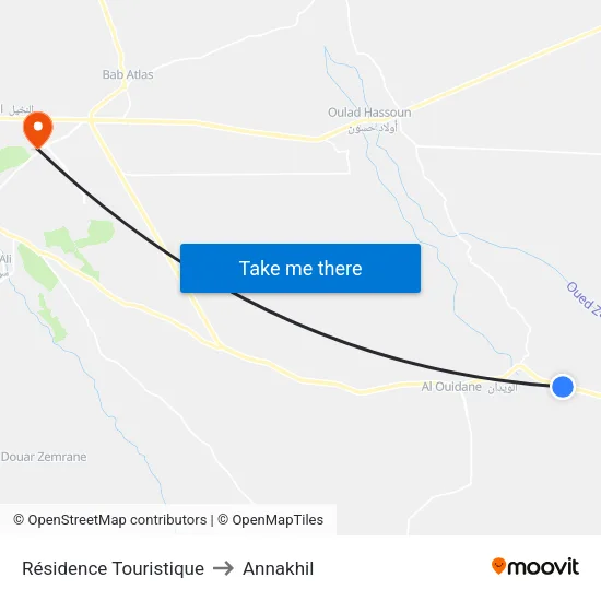 Résidence Touristique to Annakhil map