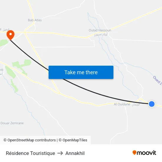 Résidence Touristique to Annakhil map