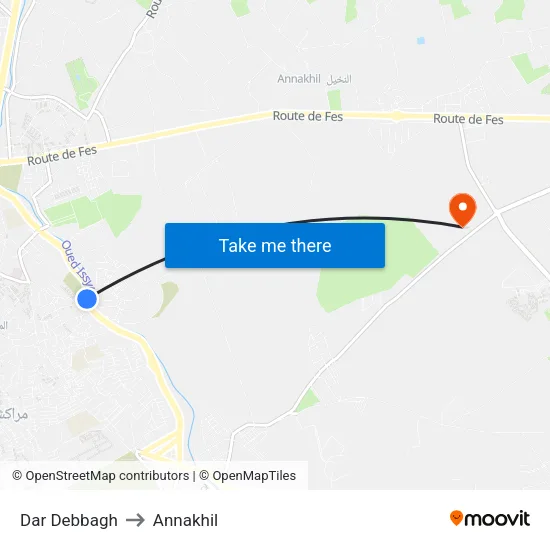 Dar Debbagh to Annakhil map