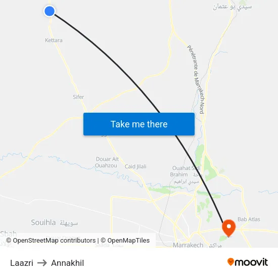 Laazri to Annakhil map