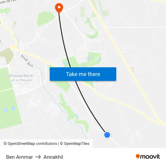 Ben Ammar to Annakhil map