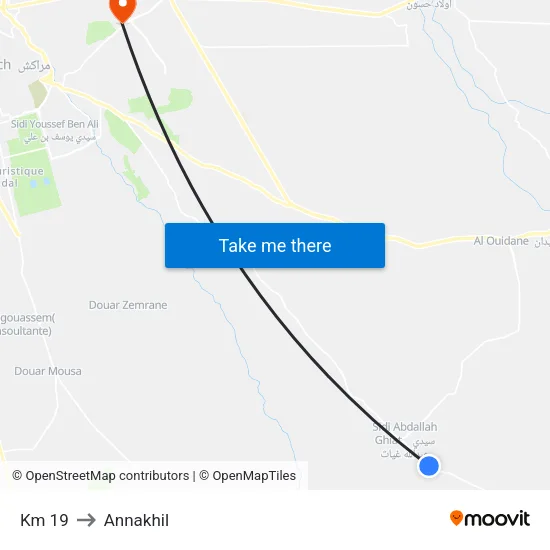 Km 19 to Annakhil map