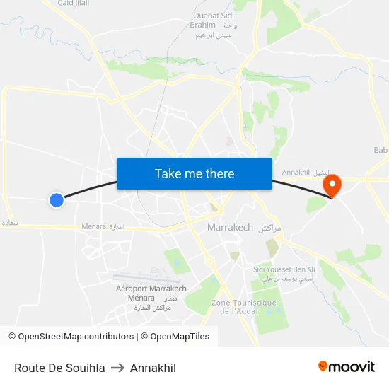 Route De Souihla to Annakhil map