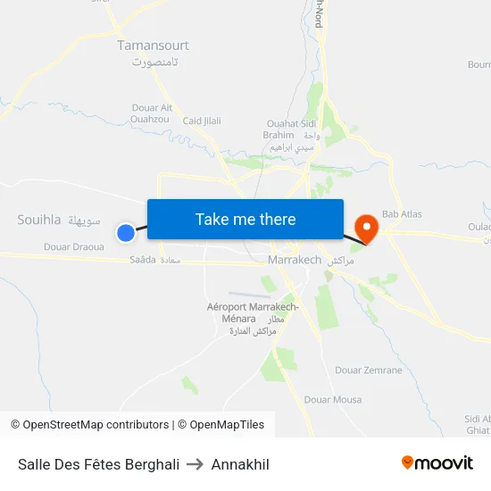 Salle Des Fêtes Berghali to Annakhil map