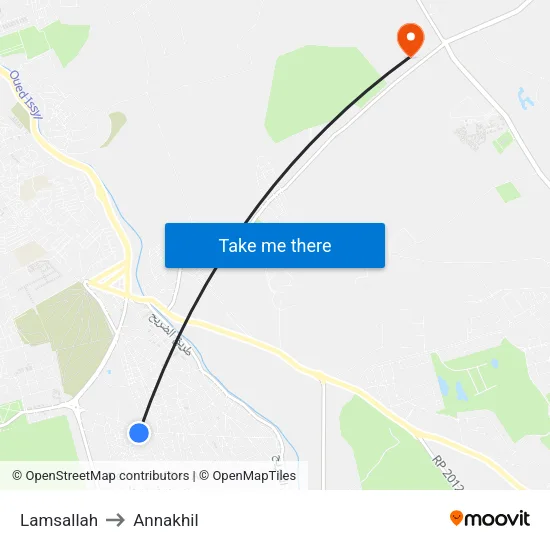 Lamsallah to Annakhil map