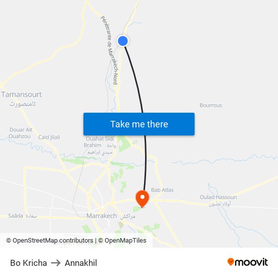 Bo Kricha to Annakhil map