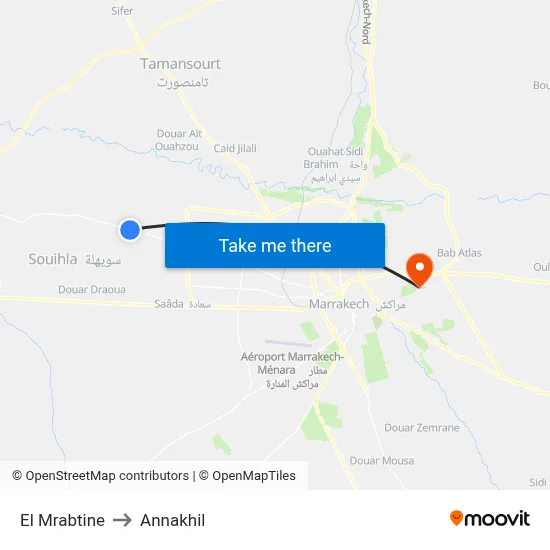 El Mrabtine to Annakhil map