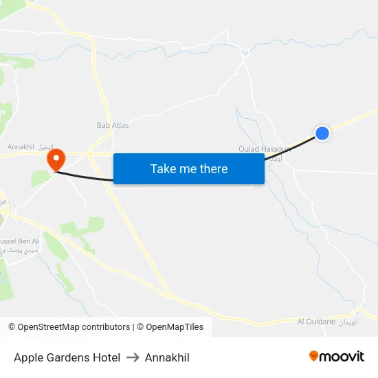 Apple Gardens Hotel to Annakhil map