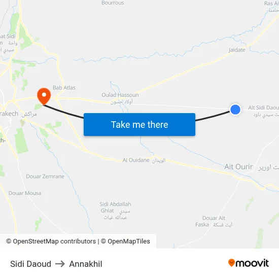 Sidi Daoud to Annakhil map