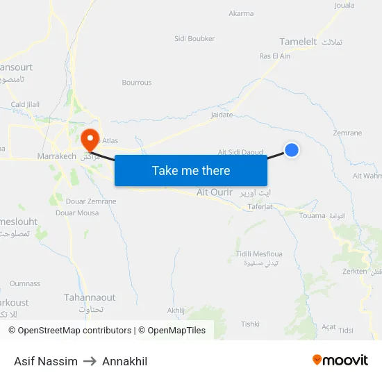 Asif Nassim to Annakhil map