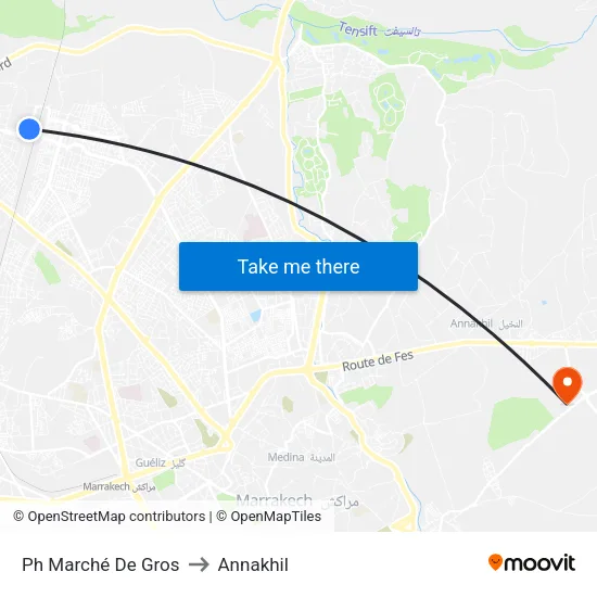 Ph Marché De Gros to Annakhil map
