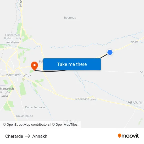 Cherarda to Annakhil map