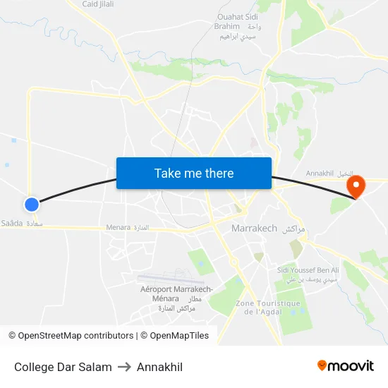 College Dar Salam to Annakhil map