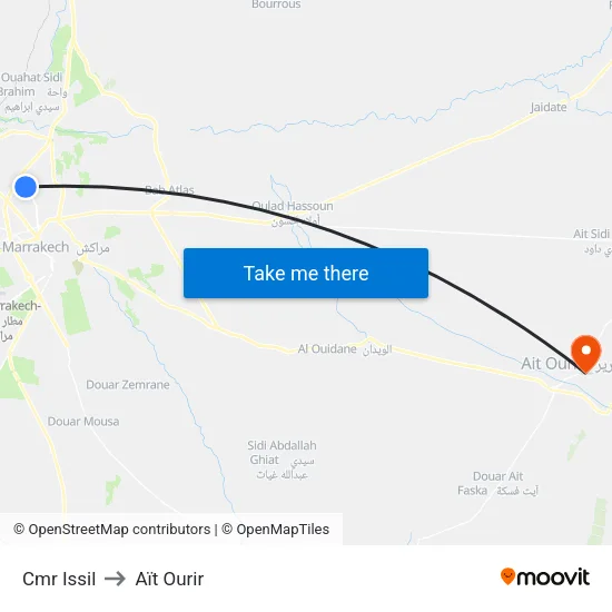 Cmr Issil to Aït Ourir map