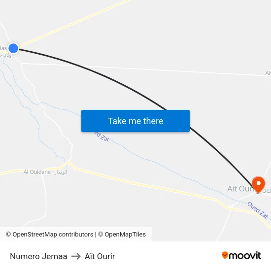 Numero Jemaa to Aït Ourir map