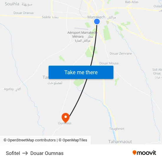 Sofitel to Douar Oumnas map