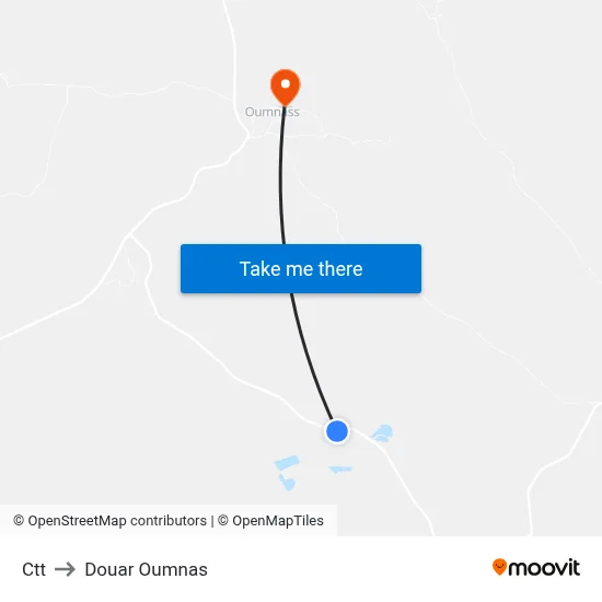 Ctt to Douar Oumnas map