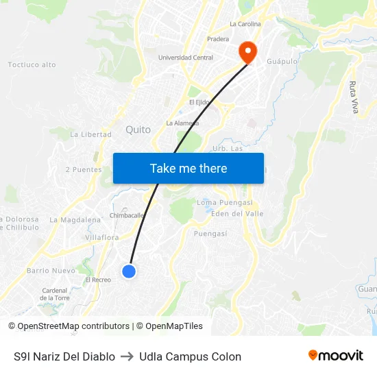 S9l   Nariz Del Diablo to Udla Campus Colon map