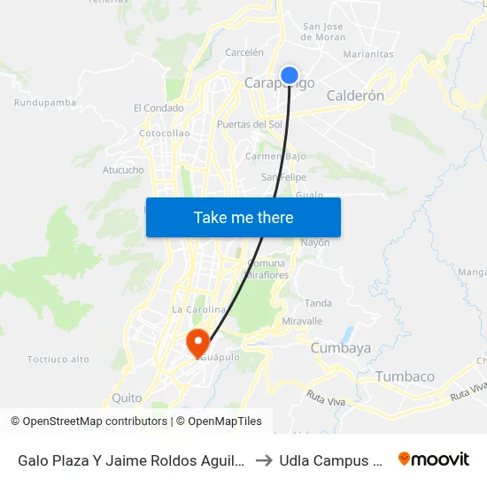 Galo Plaza Y Jaime Roldos Aguilera, N16 to Udla Campus Colon map