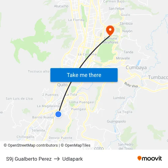 S9j   Gualberto Perez to Udlapark map