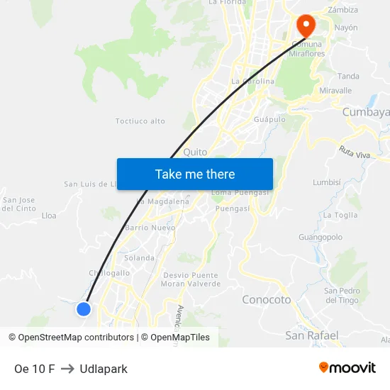 Oe 10 F to Udlapark map