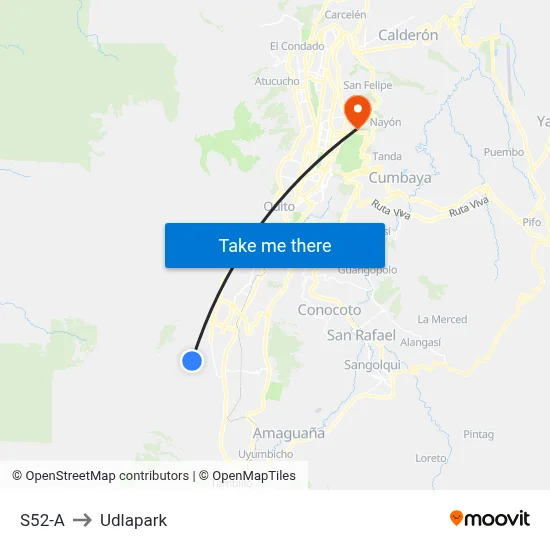 S52-A to Udlapark map