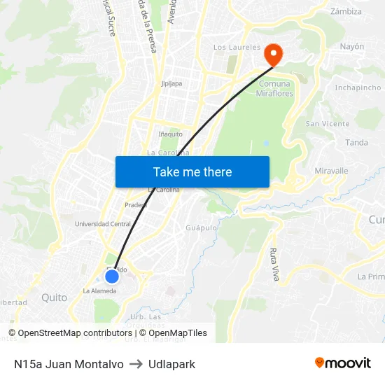 N15a Juan Montalvo to Udlapark map