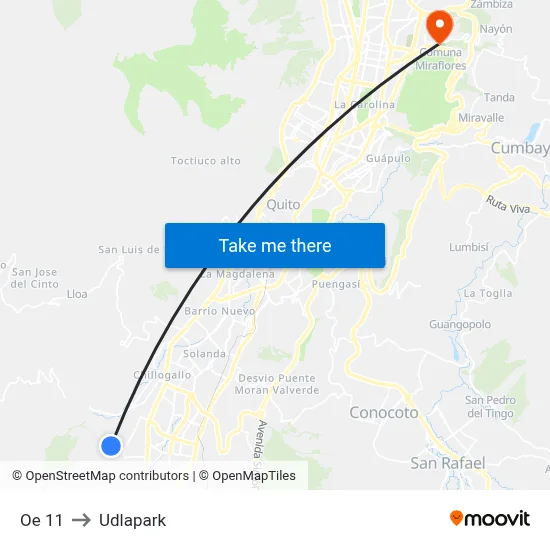 Oe 11 to Udlapark map