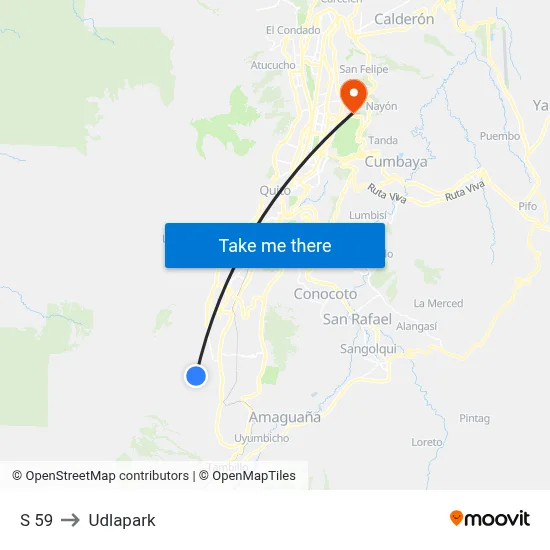 S 59 to Udlapark map