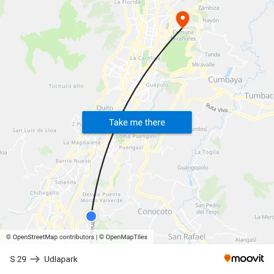 S 29 to Udlapark map