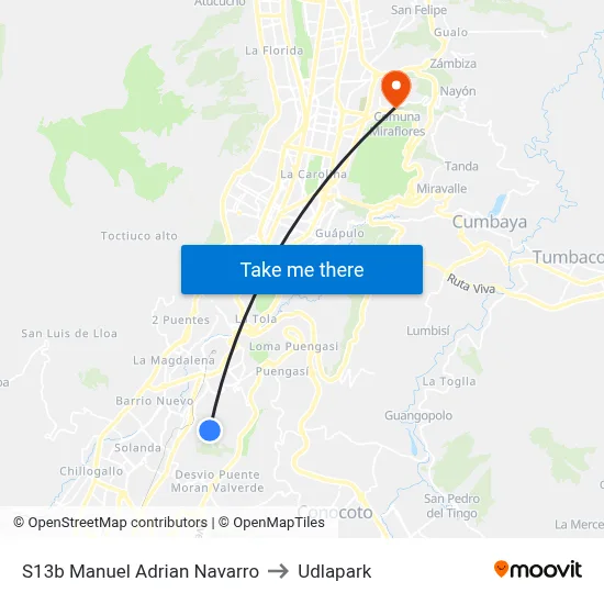 S13b   Manuel Adrian Navarro to Udlapark map