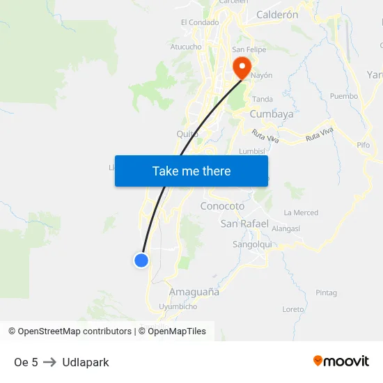 Oe 5 to Udlapark map