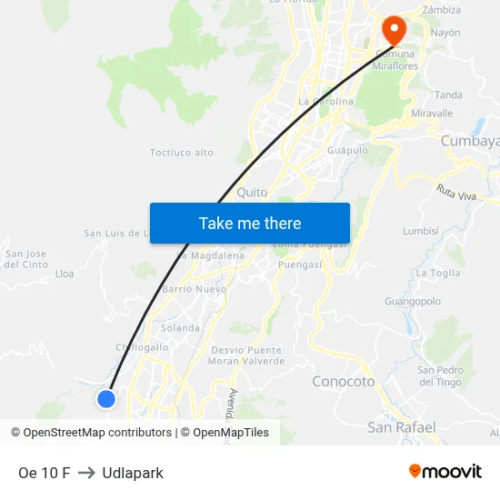 Oe 10 F to Udlapark map