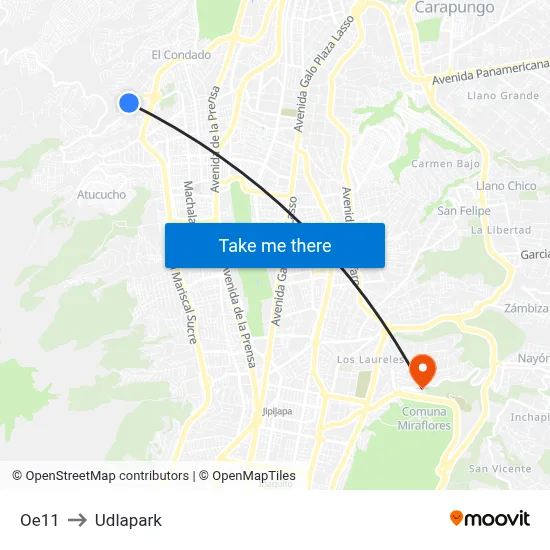 Oe11 to Udlapark map