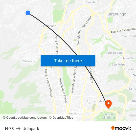 N-78 to Udlapark map