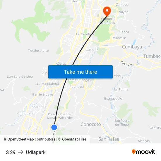 S 29 to Udlapark map