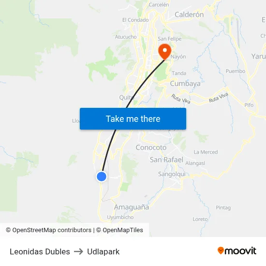Leonidas Dubles to Udlapark map