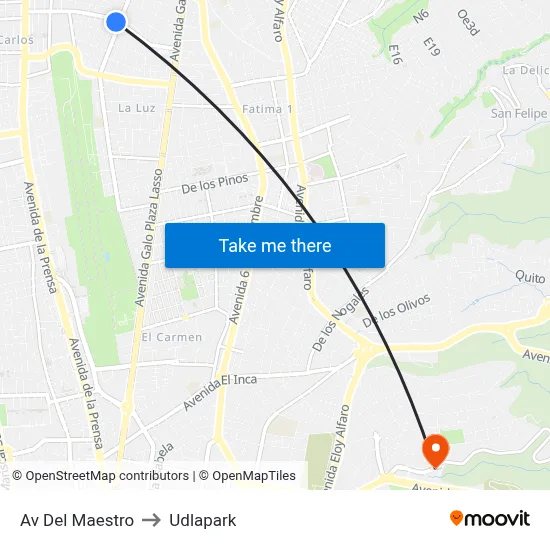 Av Del Maestro to Udlapark map