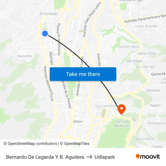 Bernardo De Legarda Y B. Aguilera to Udlapark map